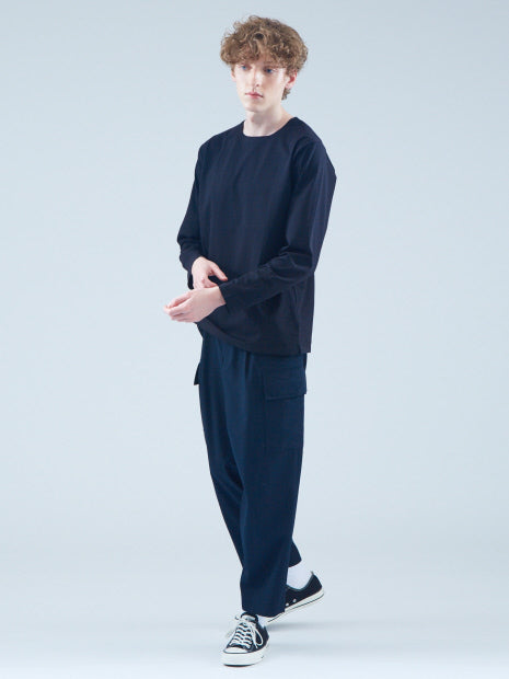 【ノンストレス】コットン圧着クルーネックTシャツ