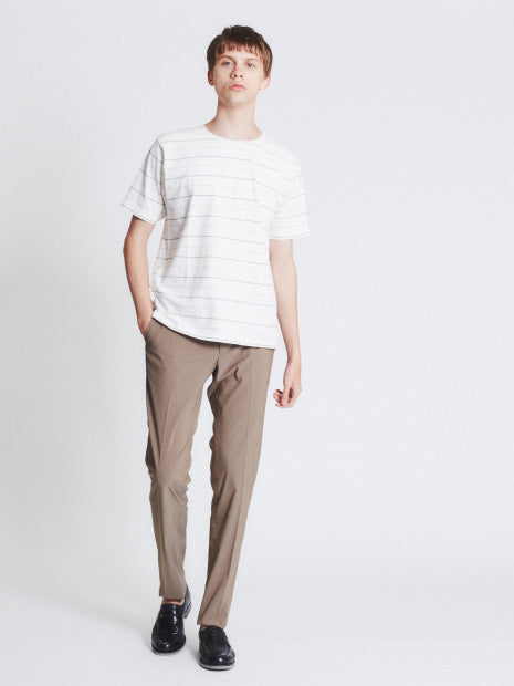 【ノンストレス】COTTON LYCRA圧着クルーネック半袖Tシャツ