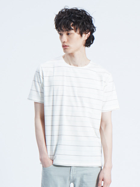 【ノンストレス】COTTON LYCRA圧着クルーネック半袖Tシャツ