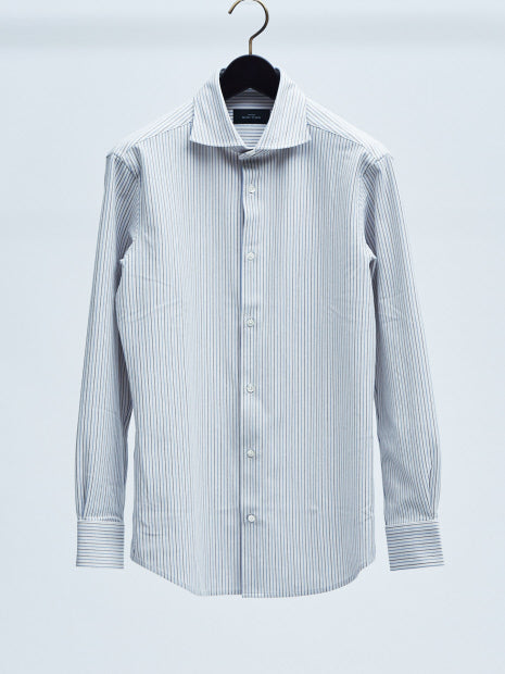 【Recency of Mine】ストレッチストライプシャツ