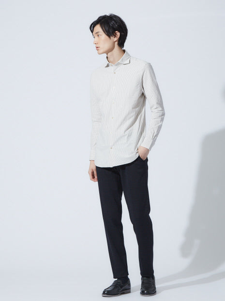 【Recency of Mine】ストレッチストライプシャツ