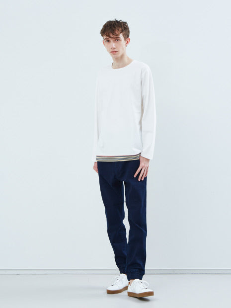 圧着クルー ライントリム ロングスリーブTシャツ