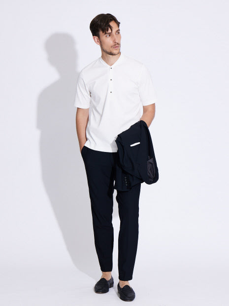 【22S/S Dress T-SHIRT】比翼ヘンリーTシャツ