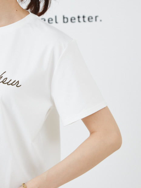 シャツヘムプリントTシャツ