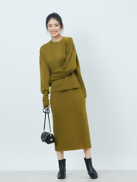 アシンメトリータイトニットスカート
