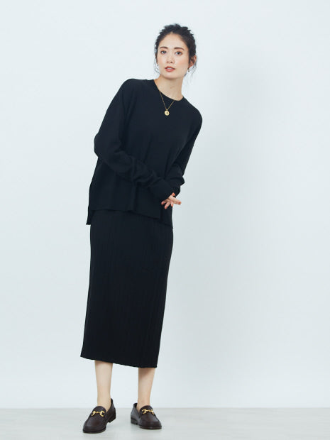 アシンメトリータイトニットスカート