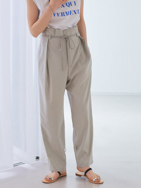 裾タブパンツ