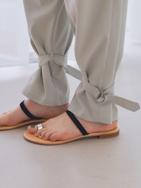 裾タブパンツ