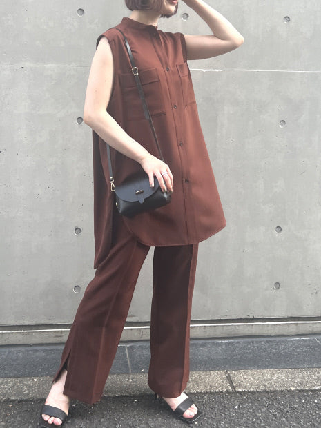 【セットアップ対応】サイドスリットパンツ
