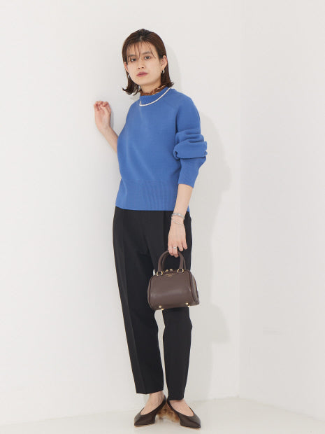 【XSサイズ展開】【セットアップ対応】ウールタッチテーパードパンツ