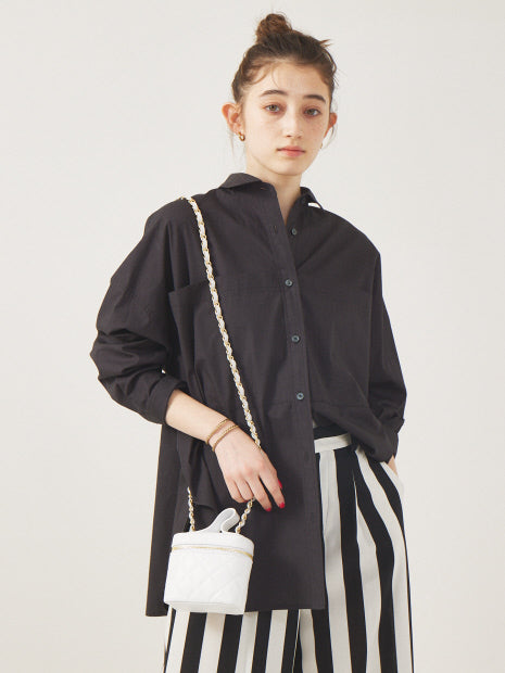 シャツ×ショートパンツセットアップ