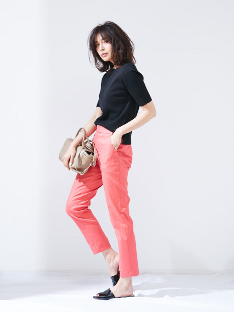 【size32-40】ストレートスリムパンツ