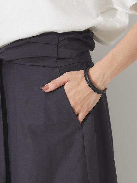 ウエスト巻きワイドパンツ