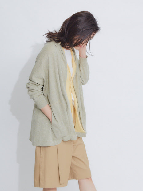 boussole×qualite バイカラーニットカーディガン