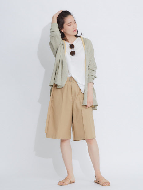boussole×qualite バイカラーニットカーディガン