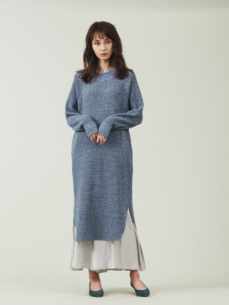 ワッフルニットワンピース