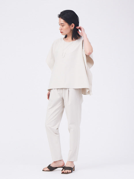 【セットアップ対応】コットンリネン2WAYストレッチタックパンツ