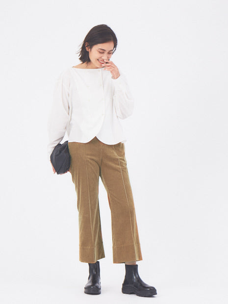 コーデュロイクロップドパンツ