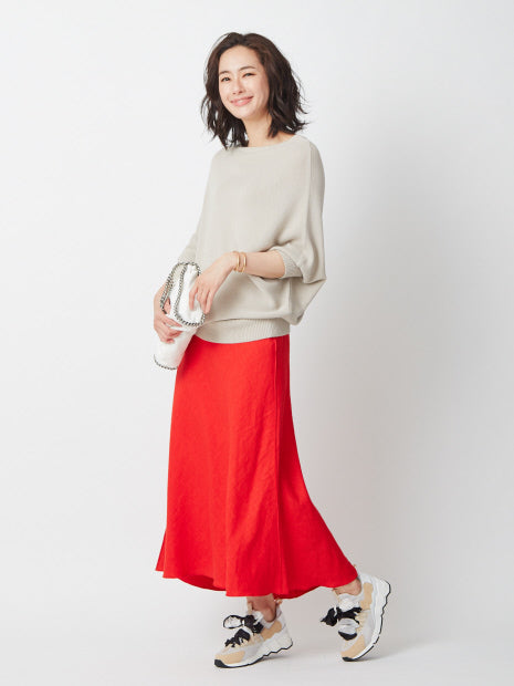 ドビーストレッチロングスカート
