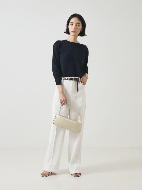 【COCUCA】クロップ ニットプルオーバー