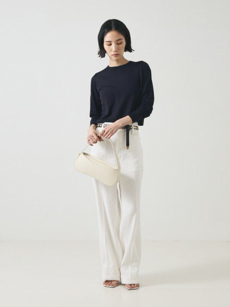 【COCUCA】クロップ ニットプルオーバー