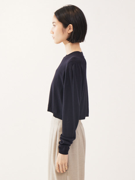 【COCUCA】クロップ ニットプルオーバー