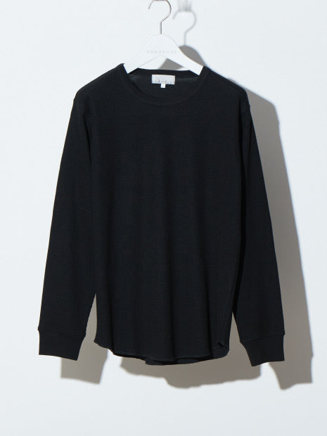 ワッフルラウンドロングTシャツ
