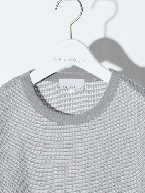 ワッフルラウンドロングTシャツ