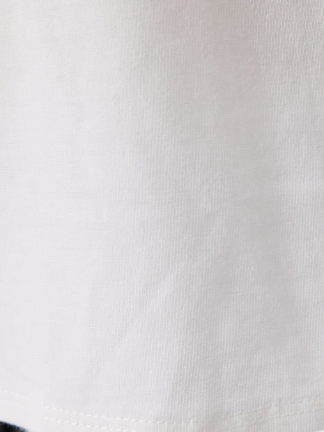 フレンチオーバー刺繍Tシャツ