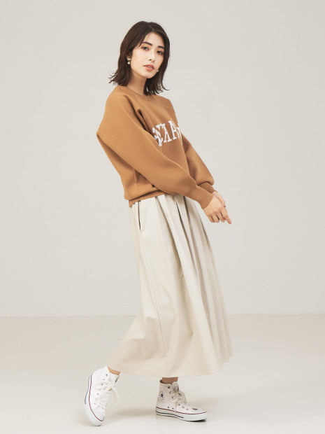 フェイクレザータックスカート