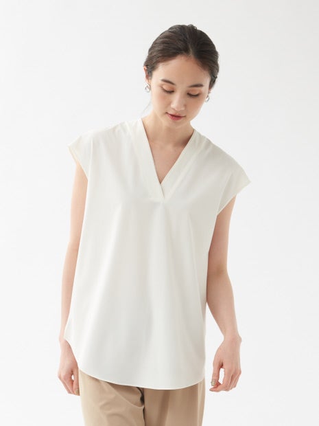 《セットアップ対応》撥水ストレッチTブラウス