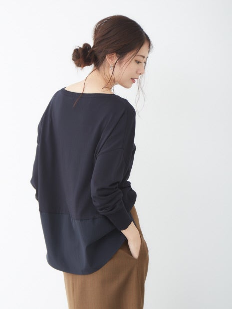 布帛ドッキングニット