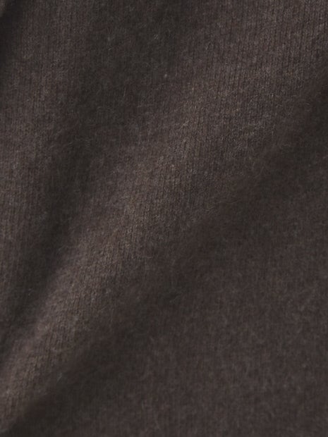 フォックス混接結ニットコート