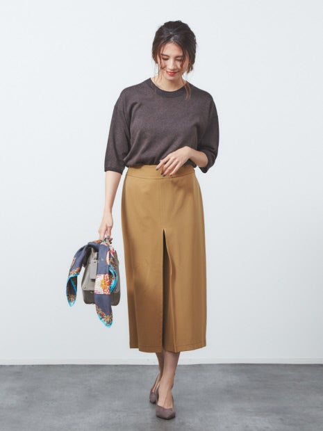 ストレッチボックスプリーツパンツ