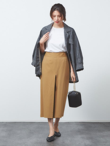 ストレッチボックスプリーツパンツ