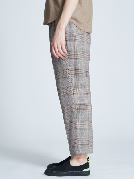ブークレーグレンチェックリラックスパンツ