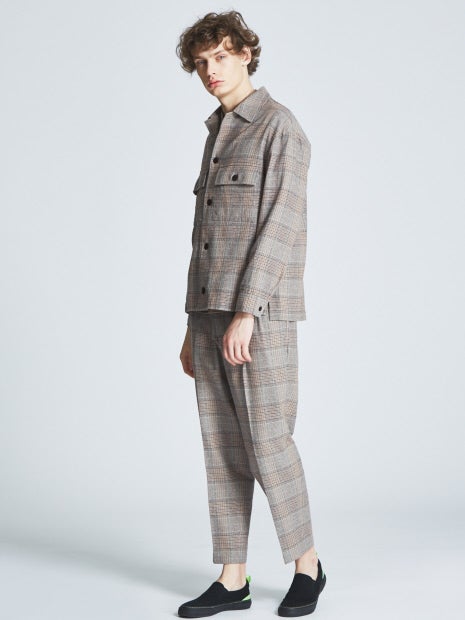 ブークレーグレンチェックリラックスパンツ