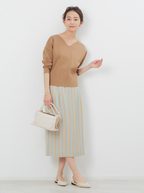 RIOPELEストライプタイトスカート