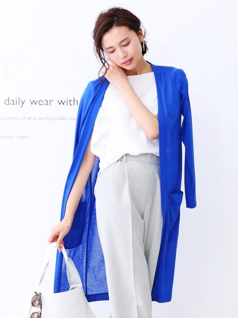 【手洗い可能】クールフライスロングカーディガン