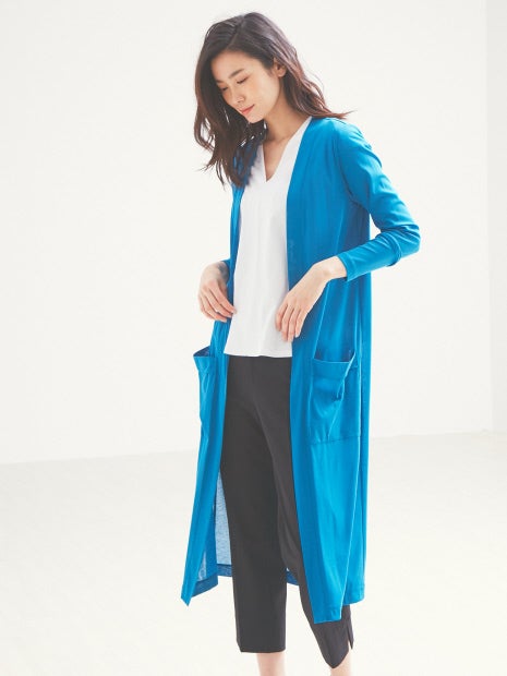 【手洗い可能】クールフライスロングカーディガン