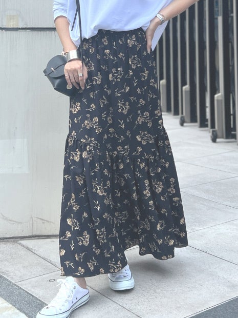 【セットアップ対応】フラワープリントスカート