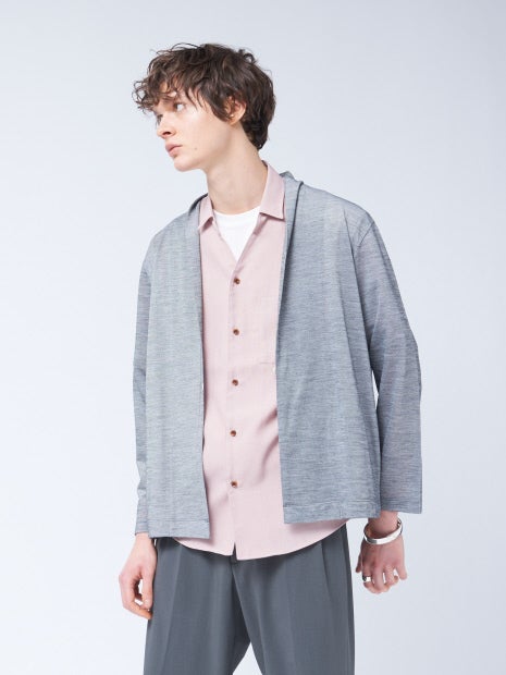 ウォッシャブル鹿の子カーディガン