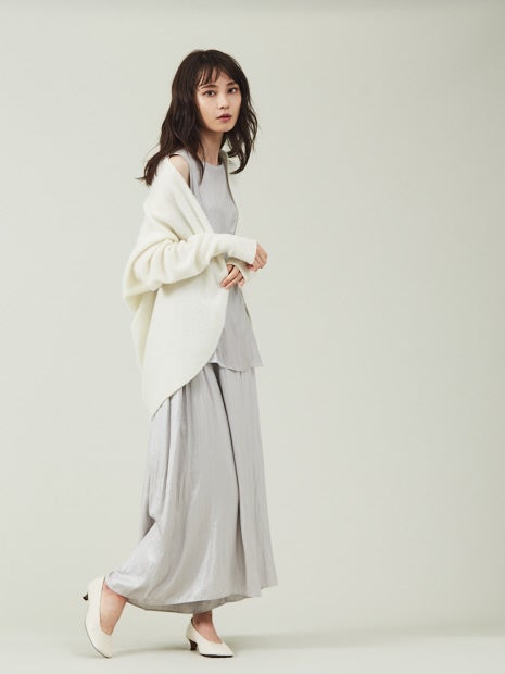 【セットアップ対応】グロッシーサテンドレープパンツ