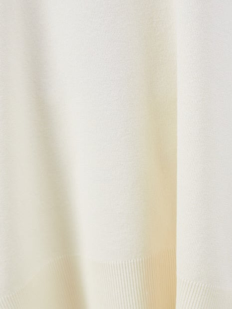 Vネックドレープニットプルオーバー