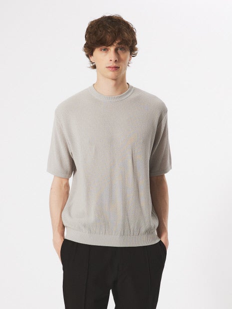【MADE IN JAPAN】コンパクトツイストニットTシャツ