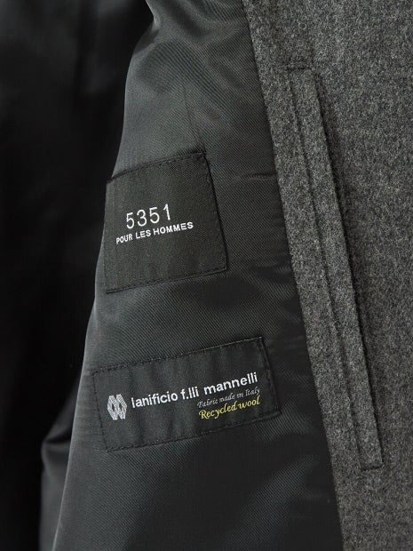 【イタリアMANNELLI社】フーディーステンカラーコート