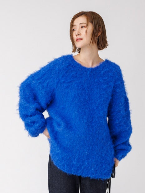 シャギー ニットプルオーバー