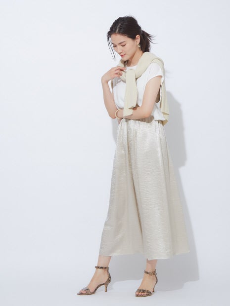 クラッシュサテンドレープパンツ