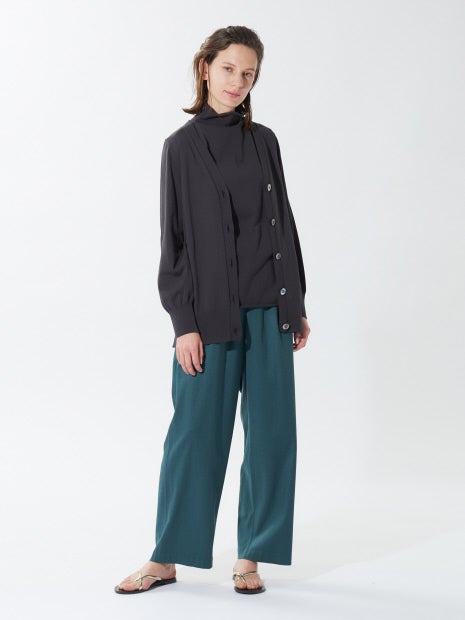 《アンサンブル対応》コットンストレッチノースリーブニット