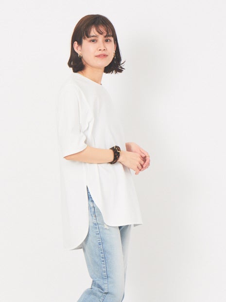 ラウンドヘムTシャツ